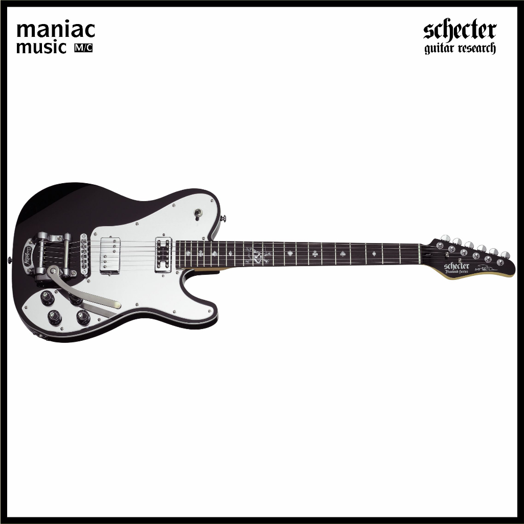 Schecter Pete Dee PT Gloss Black - Tele. HH. Alder. Rosewood. Gretsch