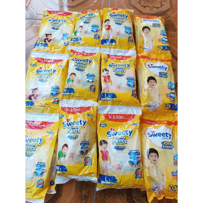 Sweety Renceng Rencengan S M L XL Isi 6 pcs Popok Bayi