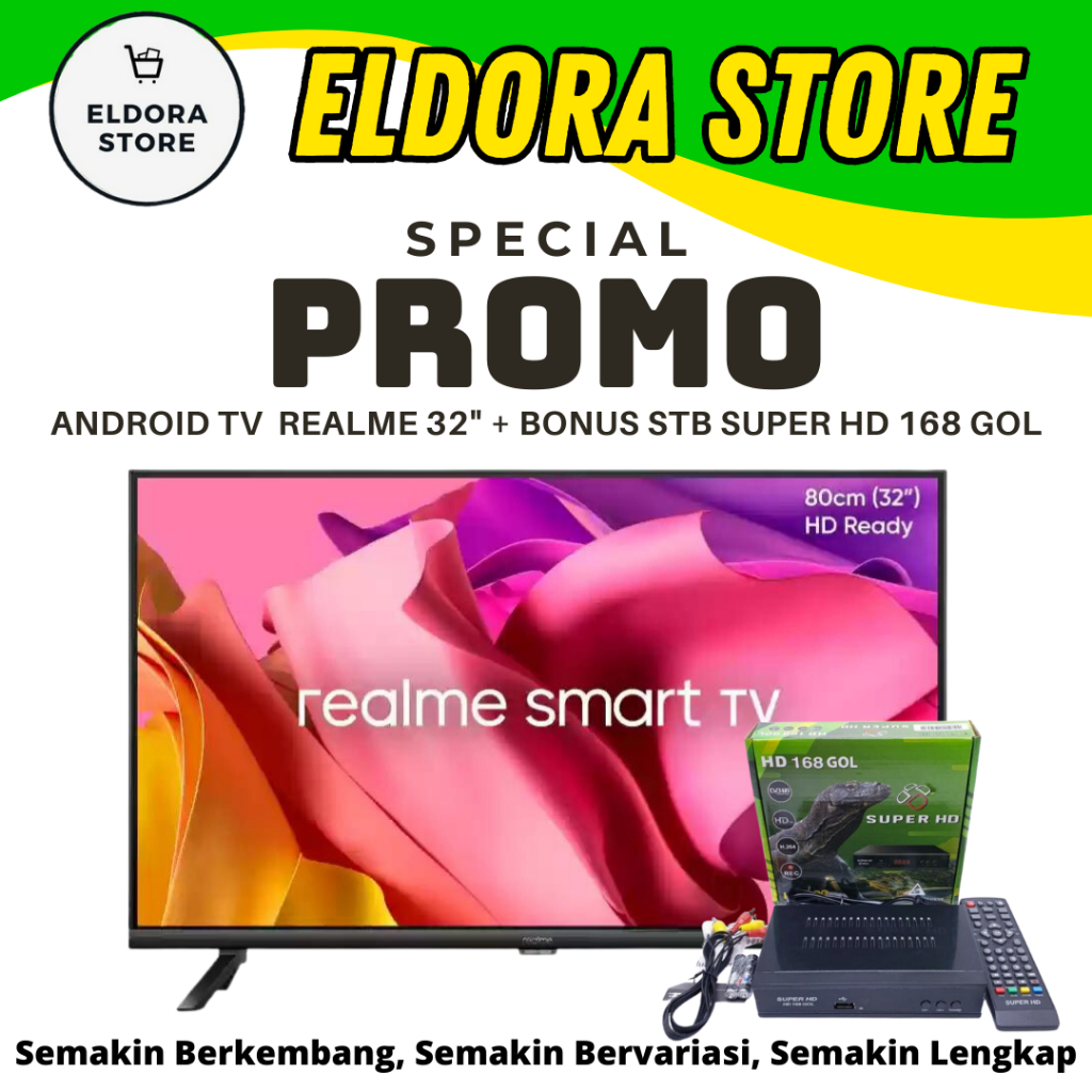 Realme Android Tv 32 inch with Android 9.0 Garansi Resmi Realme | Realme Smart Tv | Led Tv | Tv Led