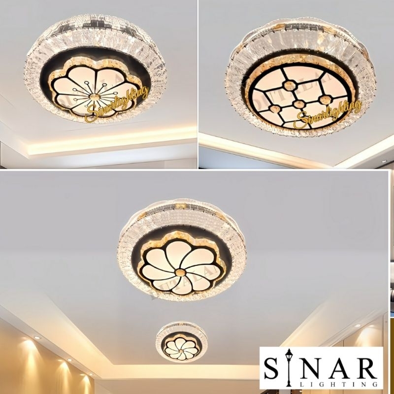 Lampu hias plafon kristal LED 50059/50 (Remote)