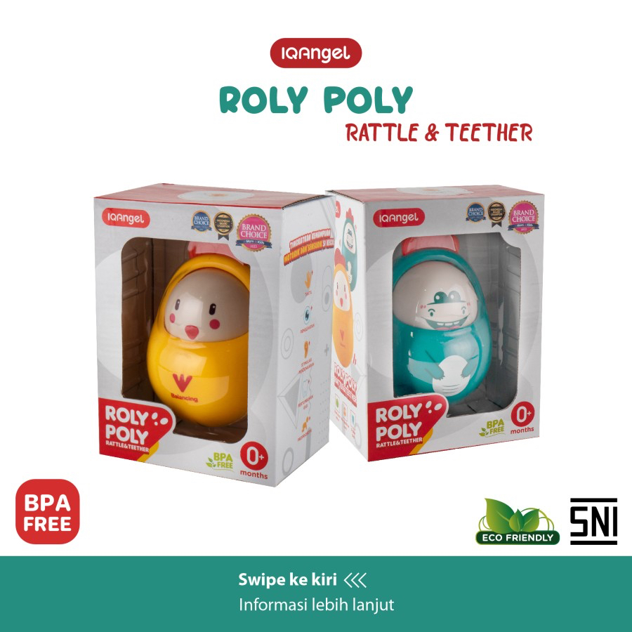 IQ ANGEL Roly Poly Rattle & Teether / Mainan Rattle / Mainan Gigitan IQ0296