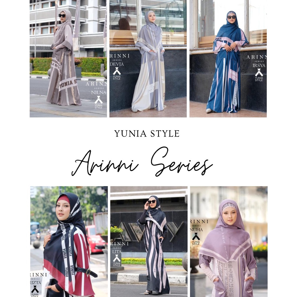 YUNIA SERIES I ARINNI SERIES SCRAF I BAJU SET SYARI I BAJU MUSLIMAH