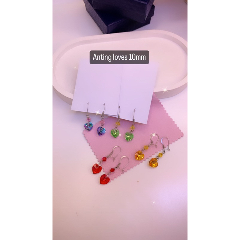 Anting swarovski original juntai loves