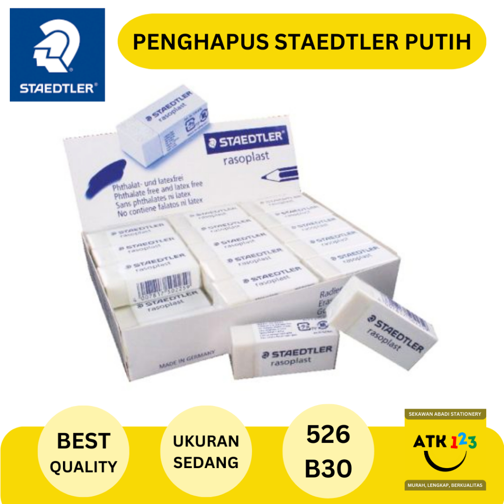 

Penghapus Pensil / Eraser Merk Staedtler Rasoplast 526-B30 Uk. Sedang