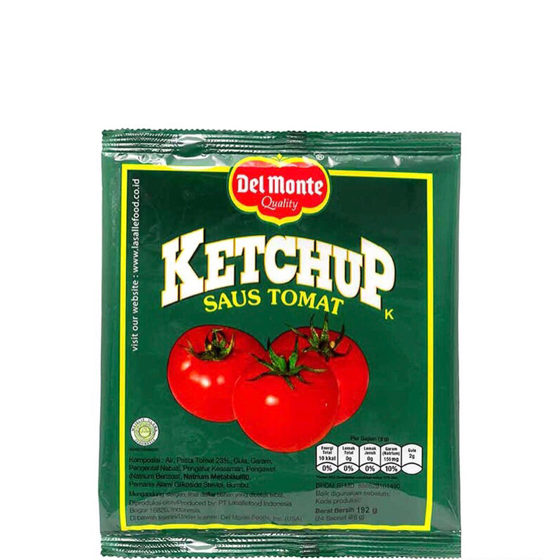 

Del monte delmonte Ketchup Saus tomat sambal 8g 24pcs