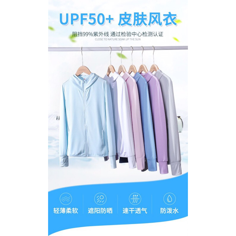 Jaket AIRism Anti UV Protection UPF50 Unisex Mesh Hoodie bukan Uniqlo