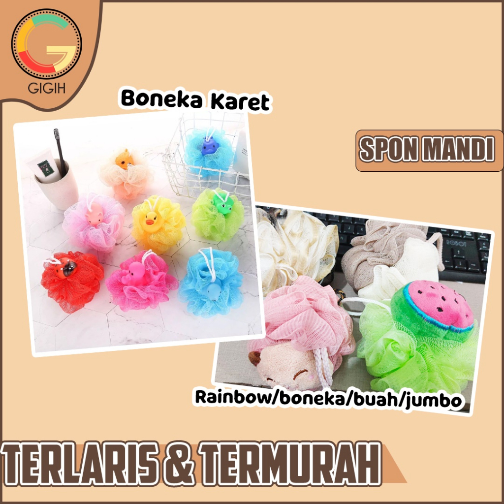 SPON MANDI BONEKA KARET / SPON BONEKA LUCU JUMBO (RANDOM)