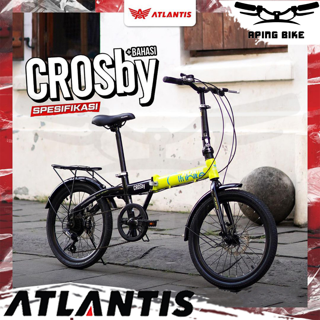 Sepeda Atlantis Crosby + Bagasi Sepeda Lipat Sepeda Dewasa dan Anak