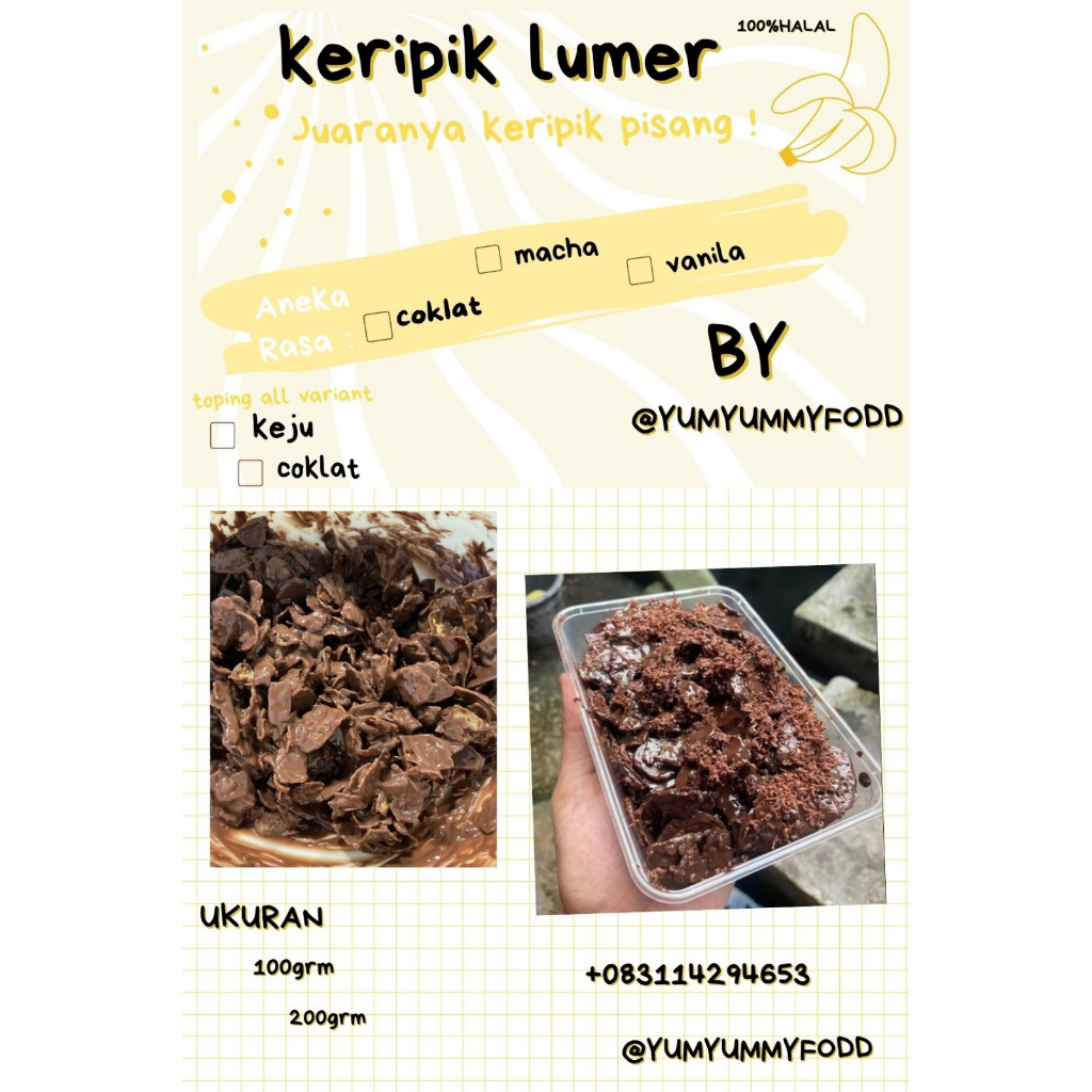 

Kripik Pisang Lumer Snack