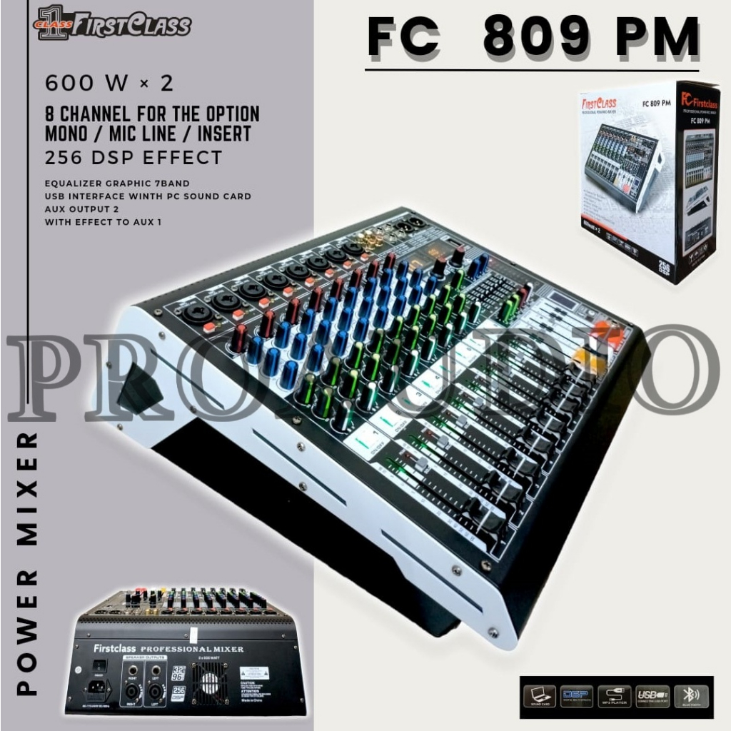 POWER MIXER FIRSTCLASS FC 809 PM / FC 809PM / FC809PM 600Wx2 ORIGINAL