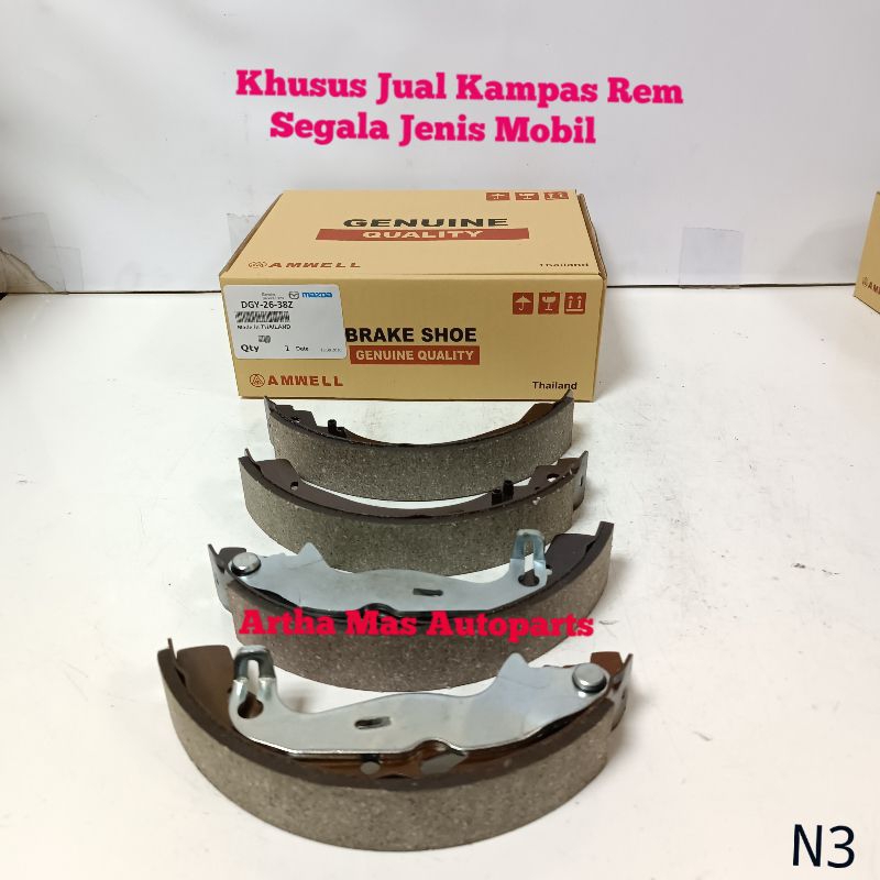 KAMPAS REM BELAKANG MAZDA2 BRAKE SHOE MAZDA 2