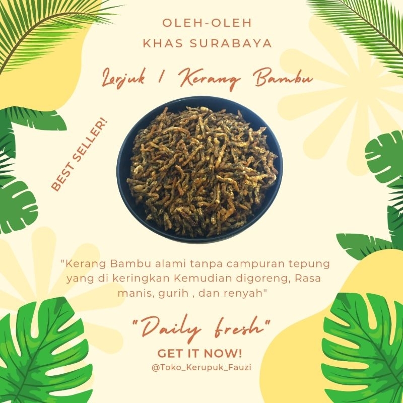 

Lorjuk Kerang Bambu 100Gram (Matang)