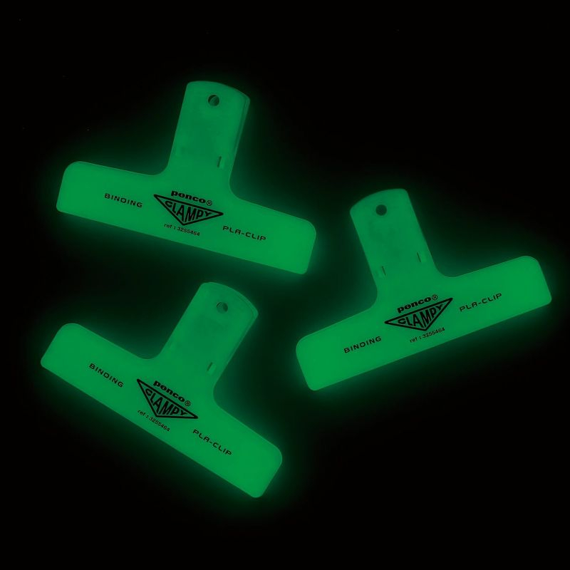 

High Tide Penco Clampy Plastic Clip Glow in the Dark Penjepit Dokumen Klip Plastik