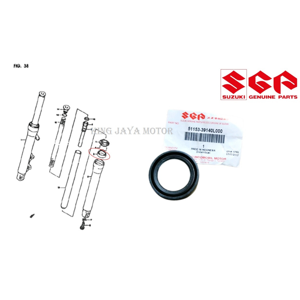 SEAL SIL AS SOK SHOCK DEPAN 51153-39140L000 SUZUKI TORNADO SATRIA 2 TAK