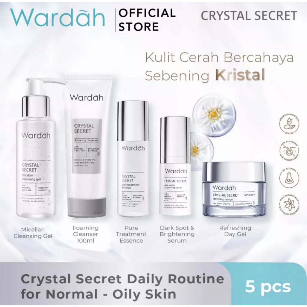 SATU PAKET WARDAH CRYSTAL SECRET