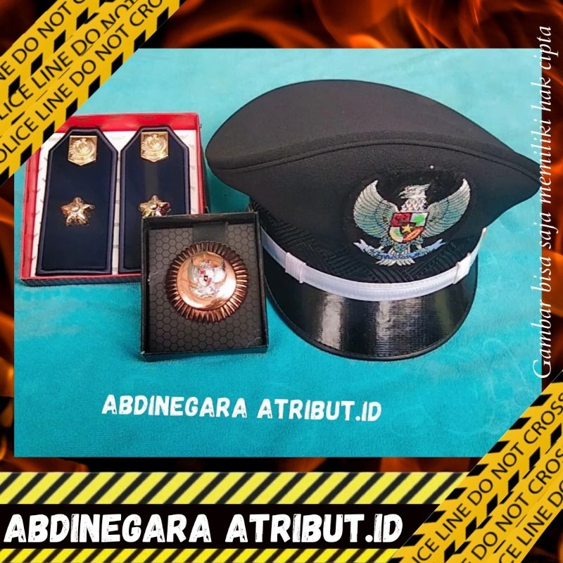 Set Kades Lurah Pangkat,tanda jabatan, topi pdu kades