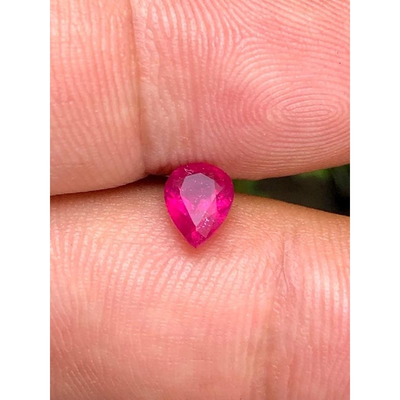 batu ruby red pigeon blood memo KGL lab natural bersih body glass warna terang cerah  cocok untuk ci