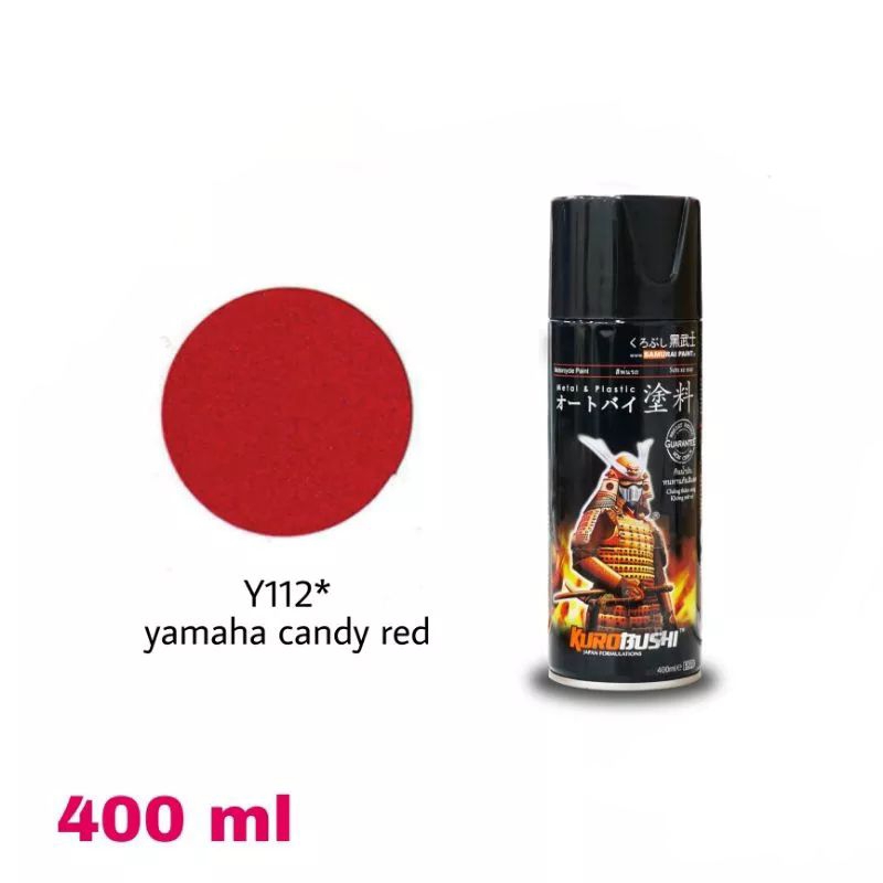SAMURAI PAINT Y112 CANDY RED CAT SEMPROT SPRAY WARNA SMOKE CLEAR MERAH YAMAHA TRANSFARAN tahan bensi