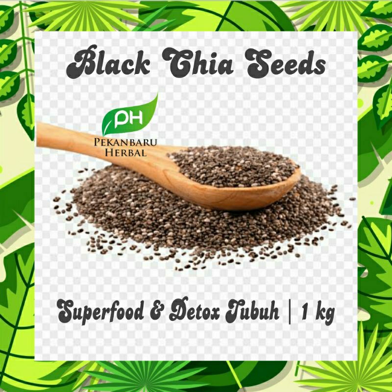 

Organic Black Chia Seed 1000 gr / 1 kg Premium Biji Chiaseed Original