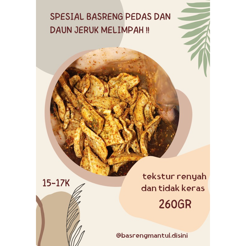 

basreng pedas daun jeruk melimpah 100% renyah dan gurih