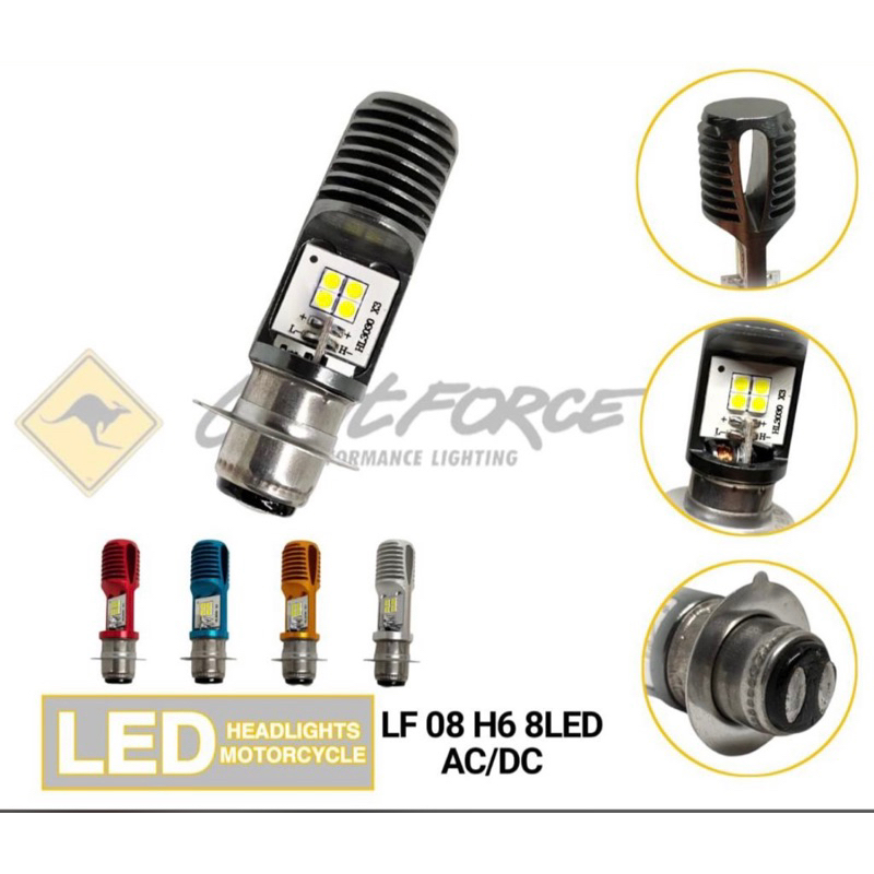 Bola lampu/ Headlamp Led H6 IDM Lampu Depan Motor AcDc Hi Low 12w