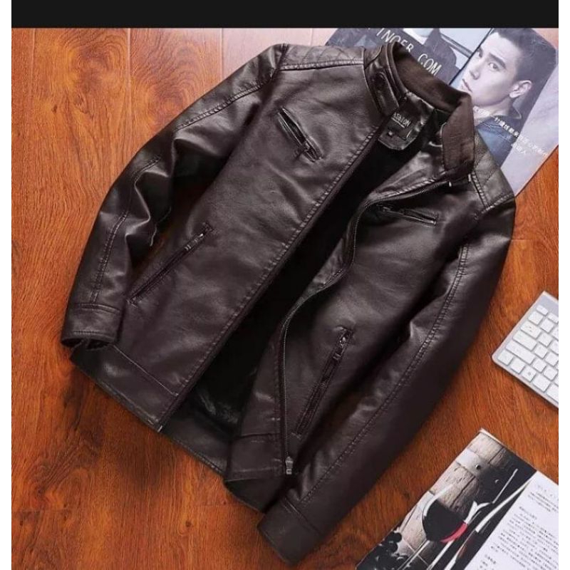 Jaket kulit domba asli