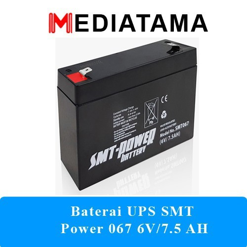 Battery Baterai UPS SMT Power 067 6V 7.5 AH 6Volt 7.5AH Aki Kering