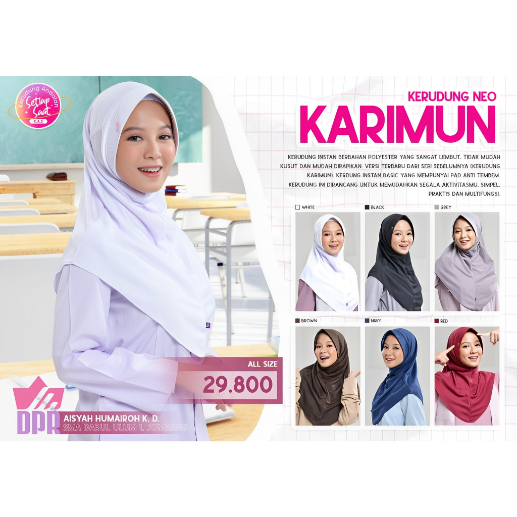 Rabbani - Hijab instan terbaru pet kecil antem NEO KARIMUN ori RABBANI