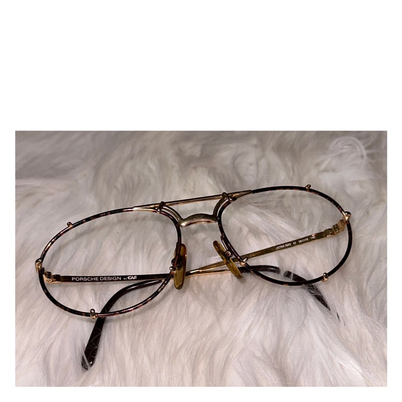 Jual Frame Kacamata Vintage Gold P0rsch3 Design [Preloved]