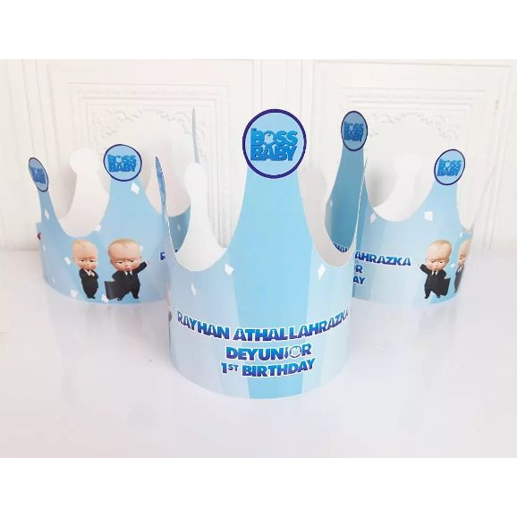 topi melingkar baby boss / crown baby boss / crown custom baby boss / topi ultah baby boss