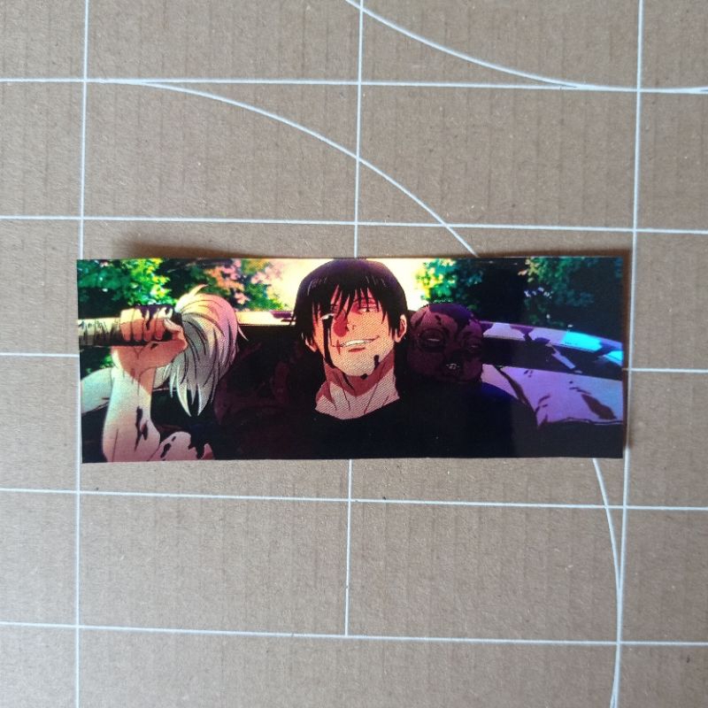 

Sticker anime hologram slap toji jujutsu kaisen