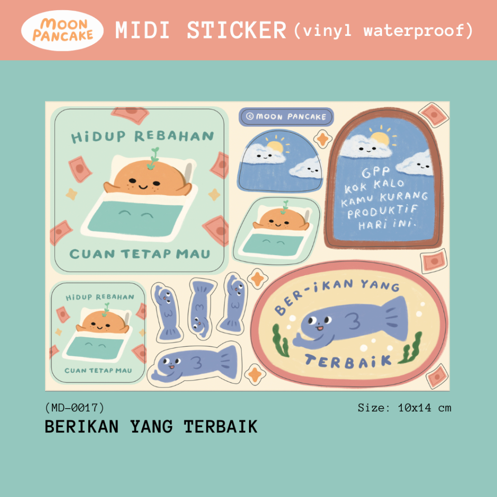 

Moon Pancake Midi Sticker Kehidupan Series - Berikan yang Terbaik