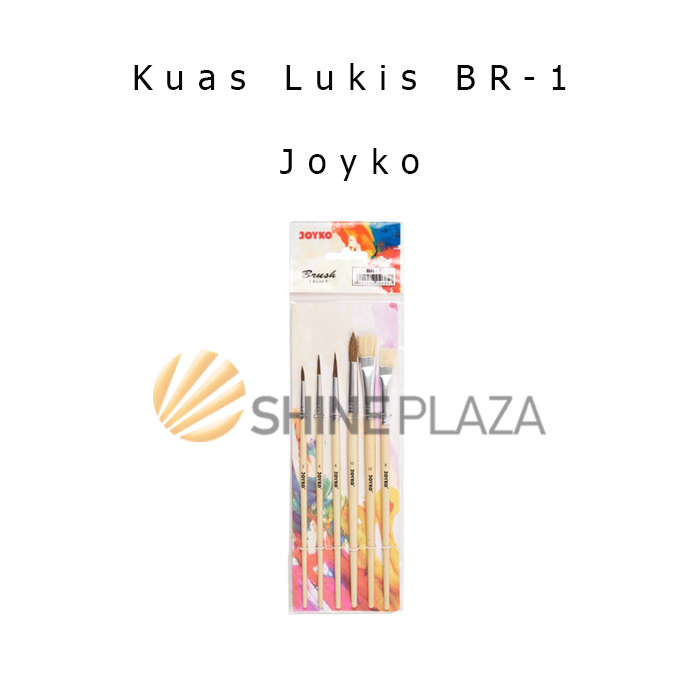 

Kuas Lukis Cat Air Minyak Akrilik Poster Joyko BR-1 - Watercolor Acrylic Paint Brush 1 Set Isi 6 Buah