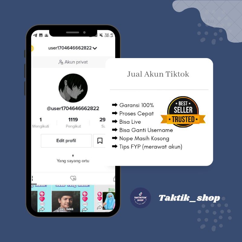 jual akun fyp tiktok beli akun tiktok live studio tiktok shop followers tiktok real