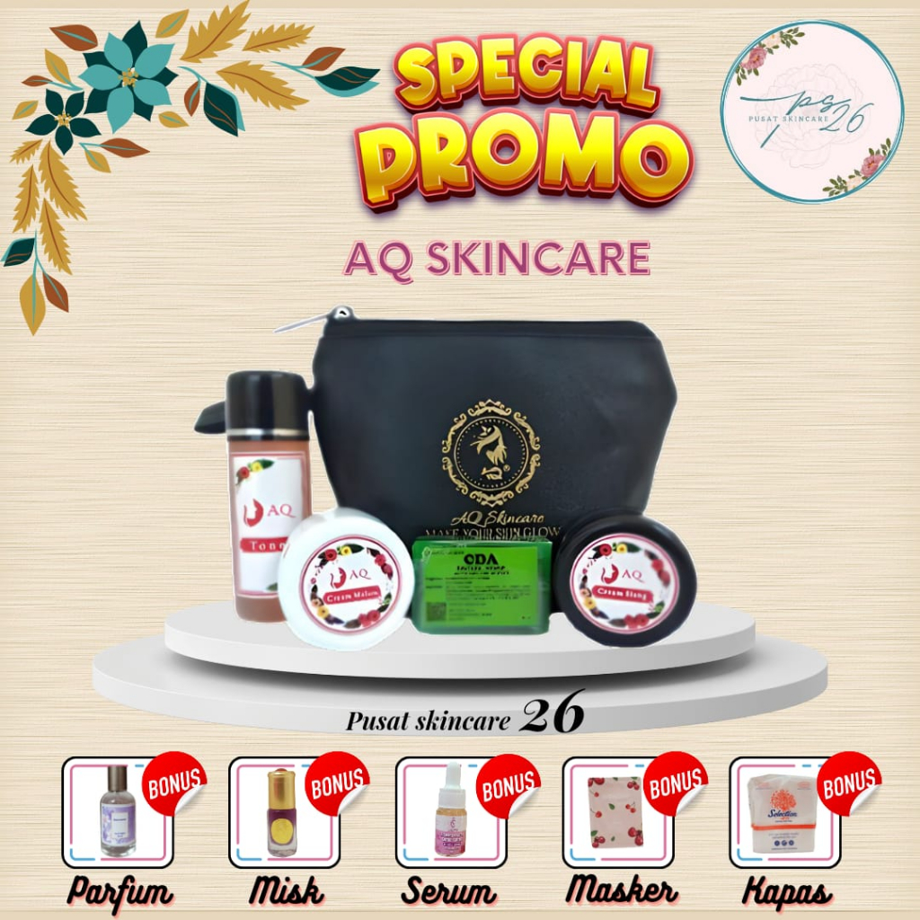 CREAM AQ SKINCARE LEMBUT ORIGINAL POUCH HITAM