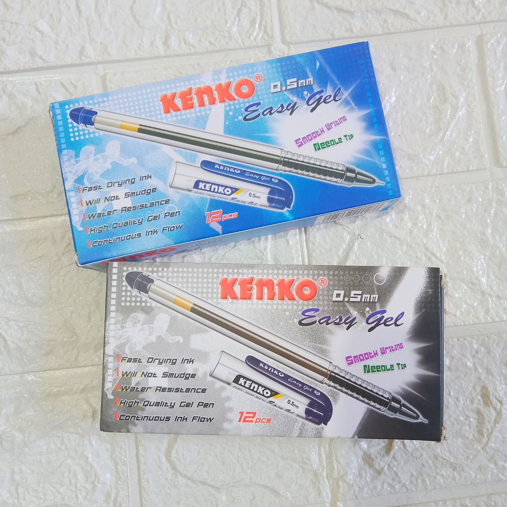 

1 Kotak Pulpen Kenko Easy Gell 0.5 mm/ Pen Kenko Easy Gel/ Pen Tinta Kenko