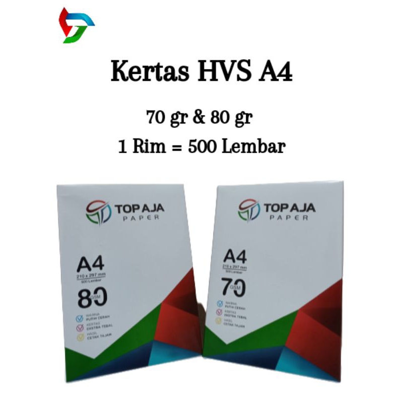 

Kertas HVS A4 70 gr / 80 gr TOP AJA Paper