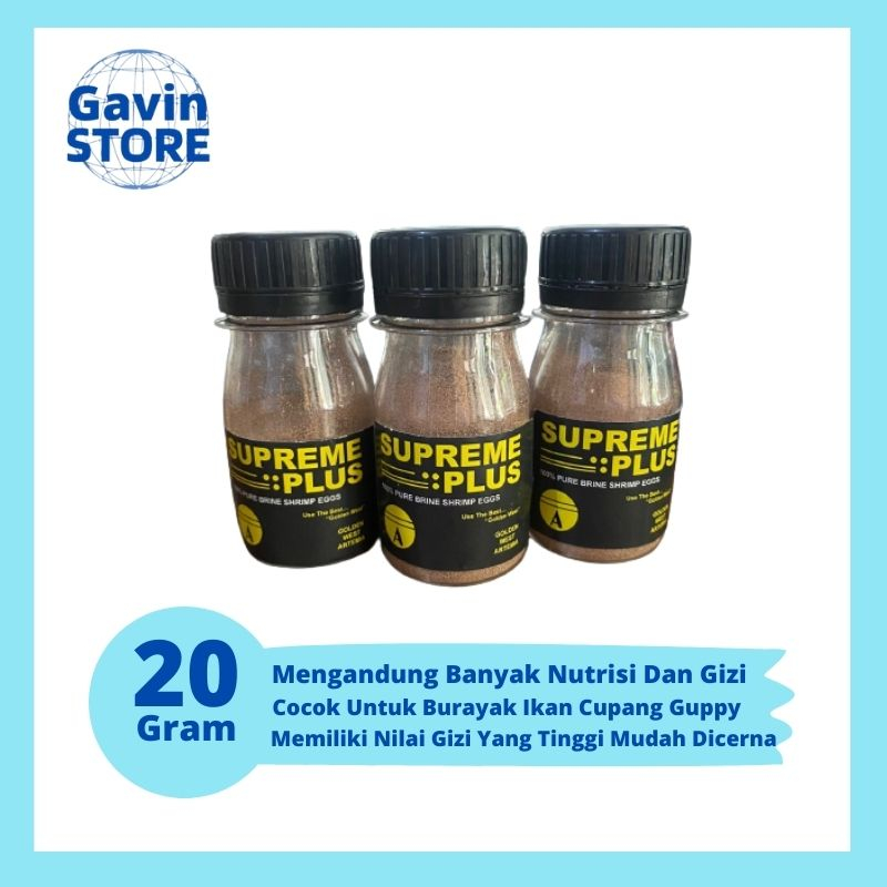 Artemia Supreme Plus Artemia Tetas Cupang Guppy Discus Kultur Repack 20 Gram