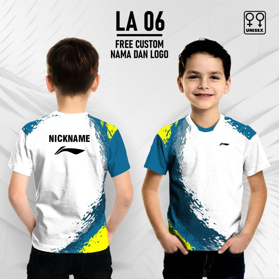 Jersey Bulutangkis Anak Kaos Baju Badminton Lining
