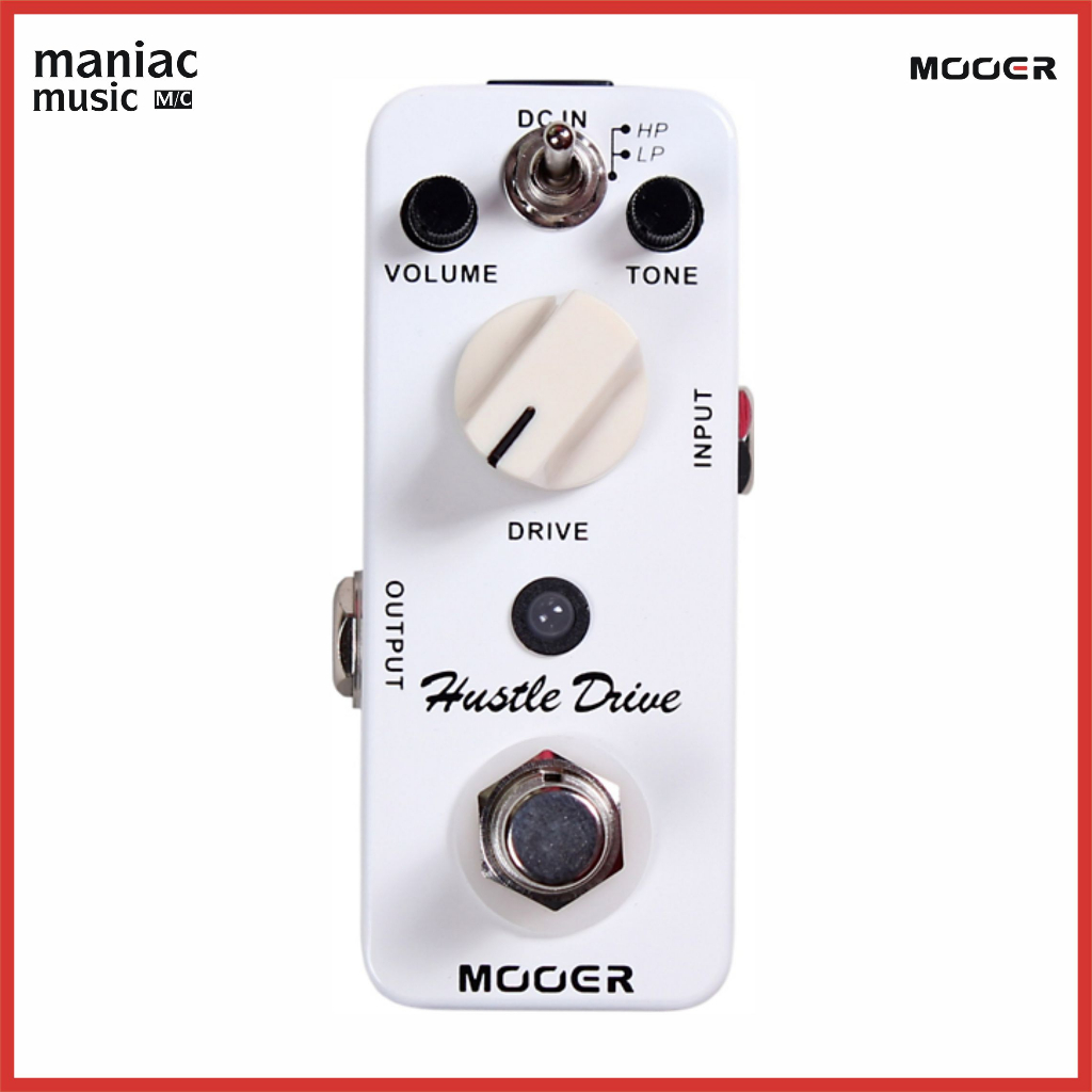 Mooer Hustle Drive - Efek Gitar. Overdrive. Distorsi. Mini. Tube Like
