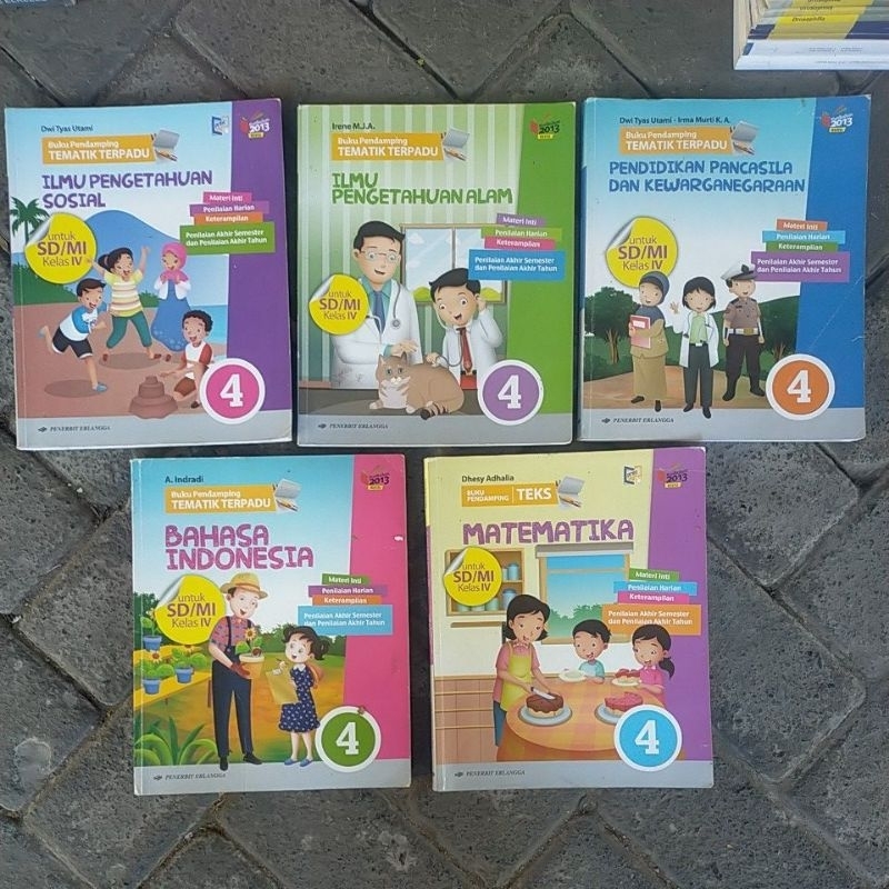 Buku pendamping tematik kelas 4 / PPKN / IPA / IPS / Matematika / B.I / original