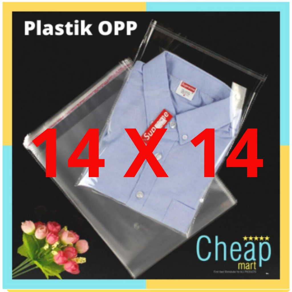 

(04) 14 X 14 OPP LEM PLASTIK KACA DVD,Bakery,Undangan,Roti,Amplop,Angpao (Isi 100 Lembar)-CM