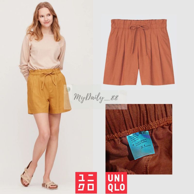 CELANA PENDEK COTTON BLEND SHORT PANTS Uniqlo (label TAG Uniqlo)