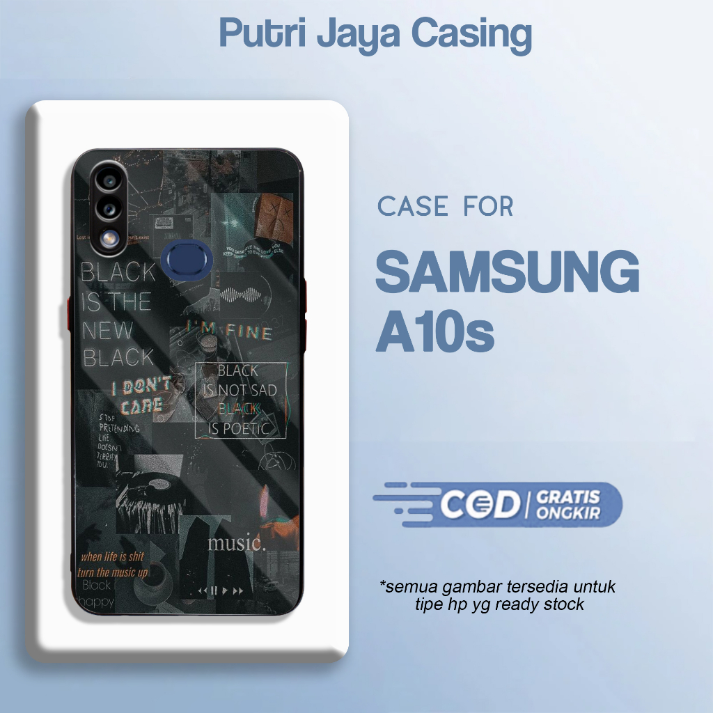 Case Hp Samsung A10s Casing Samsung A10s Motif AESTHETIC BLACK Casing Terbaru Case Karakter Lucu Cas