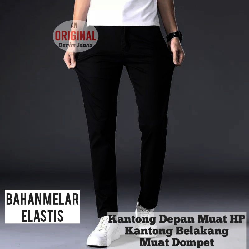 Celana Chino Pria Panjang Slimfit Chinos cowo cino cowok Premium pensil / Celana pria