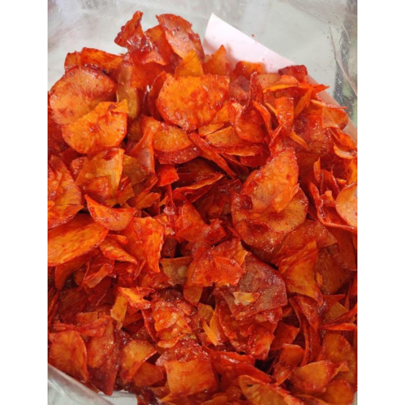 

keripik singkong pedas manis/singkong lengket