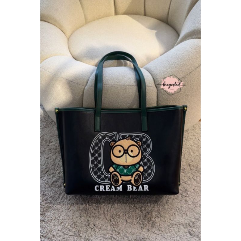 Tas cream bear totebag