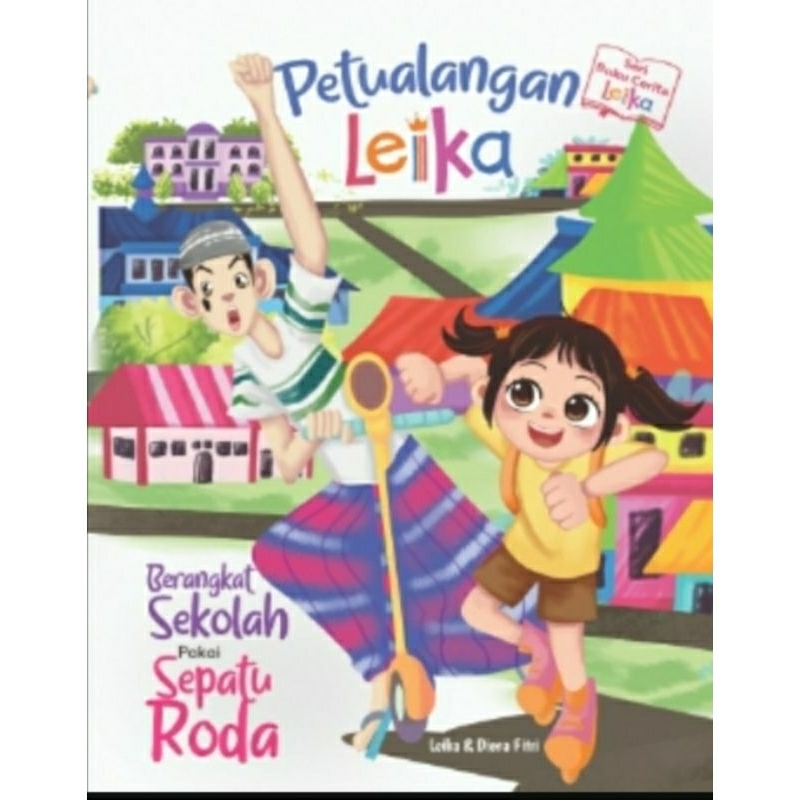 LEIKA BERANGKAT SEKOLAH MEMAKAI SEPATU RODA