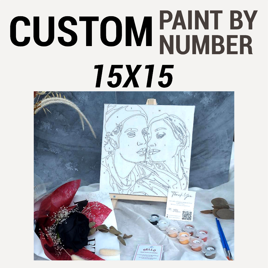 

Custom Paint by Number 15x15 cm | Painting Kit