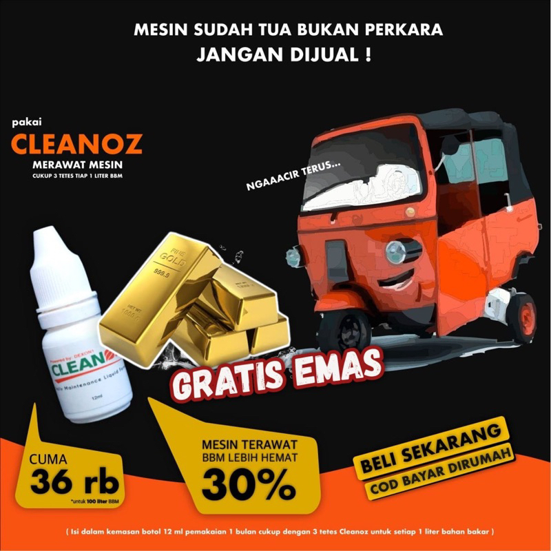 Original Cleanoz Penghemat BBM / Penghemat Bensin / Penghemat BBM Mobil / Penghemat BBM Motor